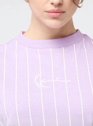 Karl Kani, Small Signature Essential Pinstripe Oversized Tee, purple, Image 3 of 4
