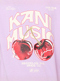Karl Kani, Signature Cherry Print Oversized T-Shirt, purple, Image 4 of 5