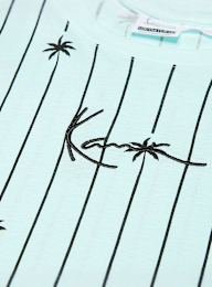 Karl Kani, Signature Palm Pinstripe T-Shirt Junior, turquoise, Image 2 of 2