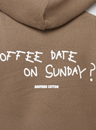 Another Cotton Lab, Coffee Date Oversized Hoodie, brown, Image 4 of 5