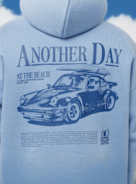 Another Cotton Lab, Another Day Oversized Hoodie, blue, Image 4 of 5