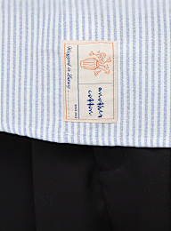 Another Cotton Lab, Oversized Short Sleeve Shirt, blue, Image 4 of 6