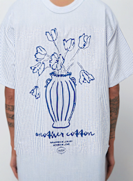 Another Cotton Lab, Oversized Short Sleeve Shirt, blue, Image 5 of 6