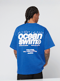 Another Cotton Lab, Ocean Swim Oversized T-Shirt, blue, Image 1 of 5