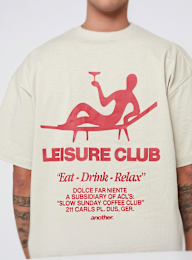 Another Cotton Lab, Leisure Club Oversized T-Shirt, beige, Image 4 of 5