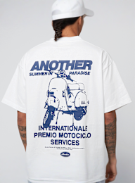 Another Cotton Lab, Summer in Paradise Oversized T-Shirt, white, Image 4 of 5