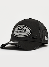 New Era, A-Frame Trucker Oval Distress Patch New Era, black, Image 1 of 4