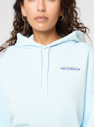 New Balance, Reimagined Fleece Oversized Hoodie, blauw, Afbeelding 3 van 5