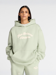 New Balance, Linear Heritage Fleece Long Hoodie, green, Image 1 of 5