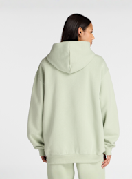 New Balance, Linear Heritage Fleece Long Hoodie, green, Image 2 of 5