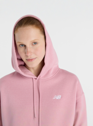 New Balance, Sport Essentials Fleece Hoodie, Pink, Image 4 of 5