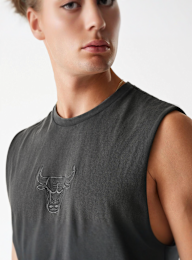 New Era, NBA Chicago Bulls Washed Tanktop, grey, Image 3 of 5