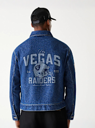 New Era, NFL Las Vegas Raiders Denim Jacket, blauw, Afbeelding 1 van 5