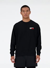 New Balance, Athletics Premium Logo Crew, black, Image 1 of 3