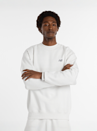 New Balance, Linear Graphic Fleece Crew, grey, Image 1 of 5