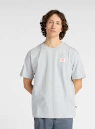 New Balance, Woven Label T-Shirt, grijs, Afbeelding 1 van 6