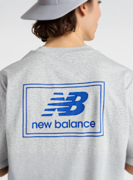 New Balance, Woven Label T-Shirt, grijs, Afbeelding 5 van 6