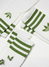 adidas Originals, adicolor Crew Sokken (3 Pack), wit, Afbeelding 2 van 2