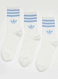 adidas Originals, adicolor Crew Sokken (3 Pack), wit, Afbeelding 1 van 2