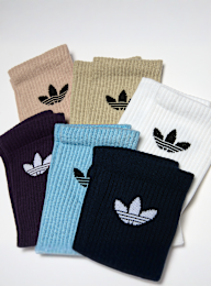 adidas Originals, 6 PACK - Trefoil Cushion Crew Socks, multi-colour, Image 2 of 2