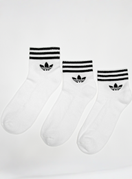 adidas Originals, 3 PACK - adicolor Trefoil 3-Stripes Ankle Socks, white, Image 1 of 2