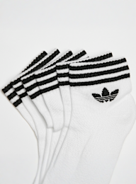 adidas Originals, 3 PACK - adicolor Trefoil 3-Stripes Ankle Socks, white, Image 2 of 2