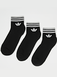 adidas Originals, 3 PACK - 3-Stripes Ankle Socks, black, Image 1 of 2