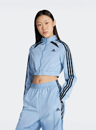 adidas Originals, Teamgeist Adicolor Cropped Track Top, blauw, Afbeelding 1 van 5