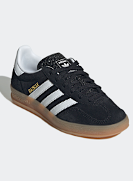 adidas Originals, Gazelle Indoor (GS), black, Image 3 of 8