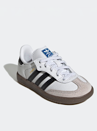 adidas Originals, Samba OG Comfort Closure Elastic Lace Toddlers, white, Image 3 of 8