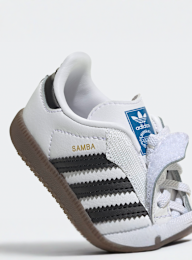 adidas Originals, Samba OG Comfort Closure Elastic Lace Toddlers, white, Image 7 of 8