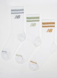 New Balance, 3 PACK - Everyday Stripe Midcalf, white, Image 1 of 2