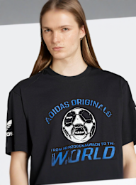 adidas Originals, 90s Football Tee, black, Image 3 of 5