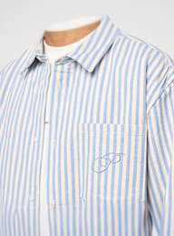Prohibited, Striped Vacation Shirt, blue, Image 3 of 4