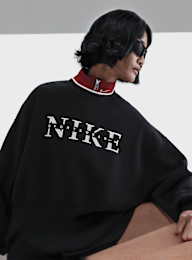 Nike, Sportswear Phoenix Fleece Crew GLS, black, Image 3 of 5
