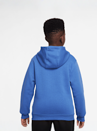 Nike, Sportswear Club Fleece Hoodie Low Brand Read, blue, Image 2 of 3