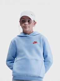 Nike, Sportwear Club Fleece Hoodie Low Brand Read, blue, Image 1 of 5
