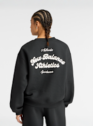 New Balance, Linear Heritage Fleece Crew, black, Image 1 of 5