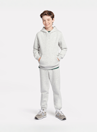 New Balance, Boys French Terry Small Logo Hoodie, grey, Image 5 of 5