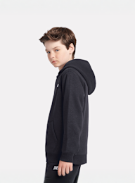 New Balance, Boys French Terry Small Logo Hoodie, black, Image 2 of 5