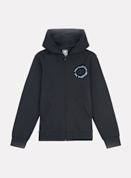 New Balance, Circular Logo Full Zip Hoodie, black, Image 1 of 4