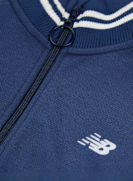 New Balance, Double Knit Full Zip Funnel Top, blue, Image 3 of 4