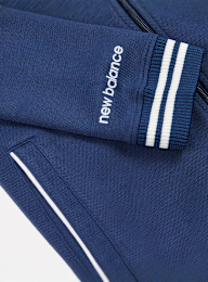 New Balance, Double Knit Full Zip Funnel Top, blue, Image 4 of 4