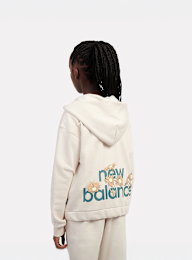 New Balance, Premium Borg Fleece Zip Thru Funnel, green, Image 3 of 7