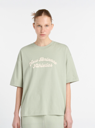 New Balance, Linear Heritage Oversized T-Shirt, green, Image 1 of 4