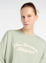 New Balance, Linear Heritage Oversized T-Shirt, green, Image 4 of 4