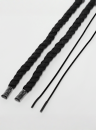 BAGGY, Rope Laces 10mm Set 100cm, black, Image 2 of 2