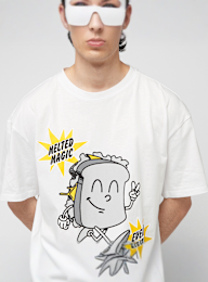 Mister Tee, Cheese And Smile Oversize Tee, white, Image 3 of 4