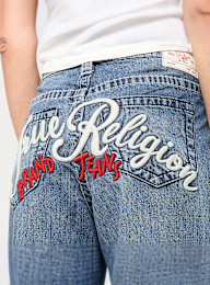 True Religion, EMBROIDERY JESSIE SUPER BAGGY​, blue, Image 4 of 4