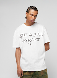 Mister Tee, It All Works Out Wording Oversize Tee, white, Image 1 of 4